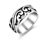 Silver Ring Elaborate Style TXR-03